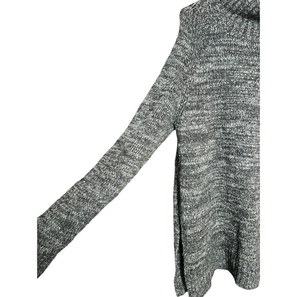 Zara Twisted Midi Knit Sweater Dress Wool Blend Mock Neck Long Sleeve Gray Sz L - Picture 4 of 12